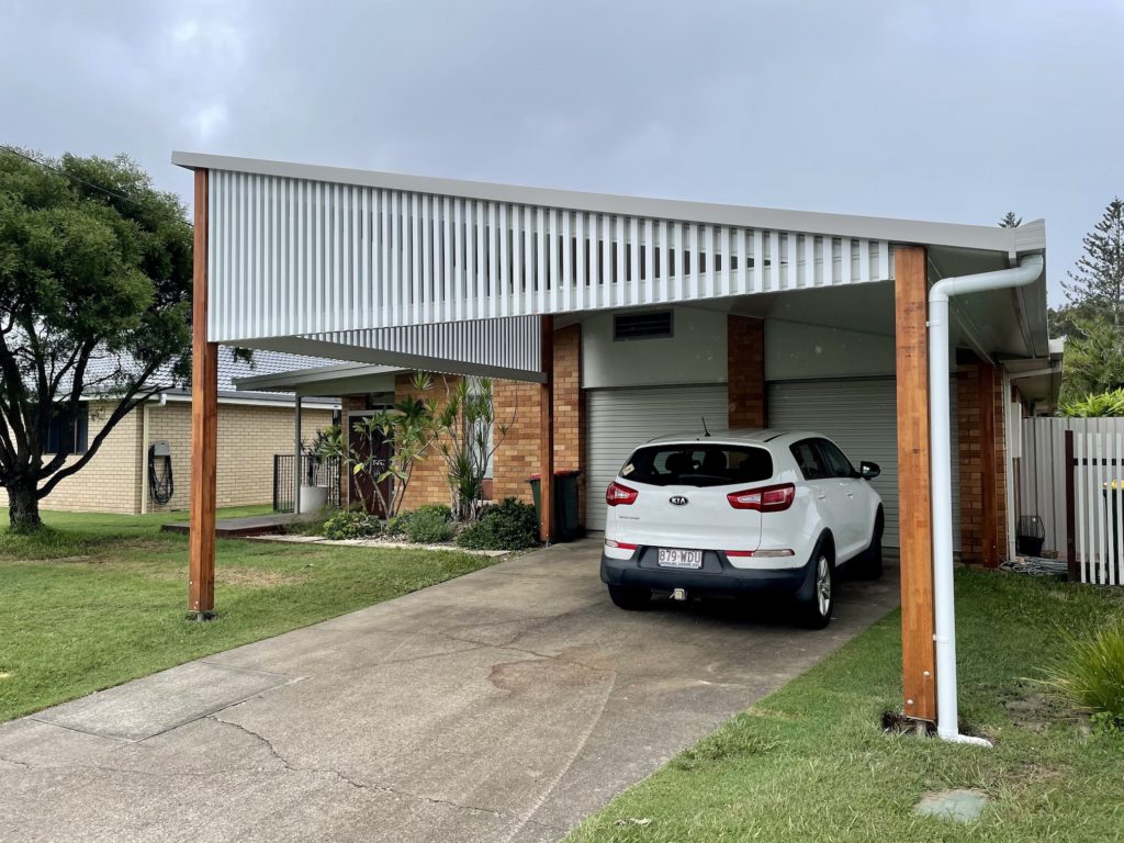 attached carport flat roof mooloolaba coastal patios