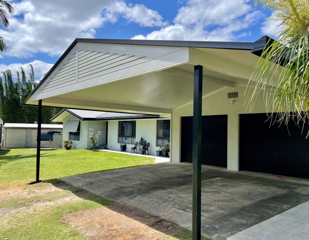 attached carport narrow driveway sippy downs coastal patios