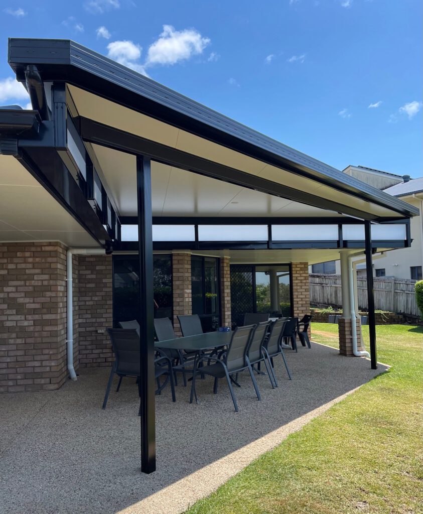 attached patio feature ceiling cooroy coastal patios