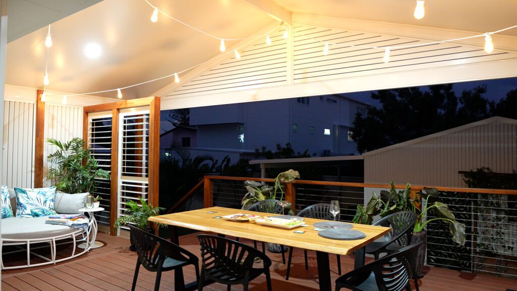 outdoor entertaining festoon lighting evening coastal patios