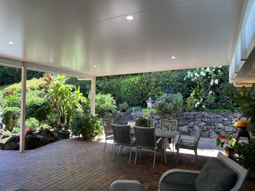 box-gutter flyover patios insulated lighting