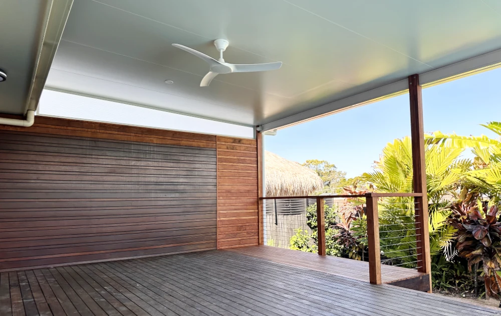 insulated flyover patio fans lighting