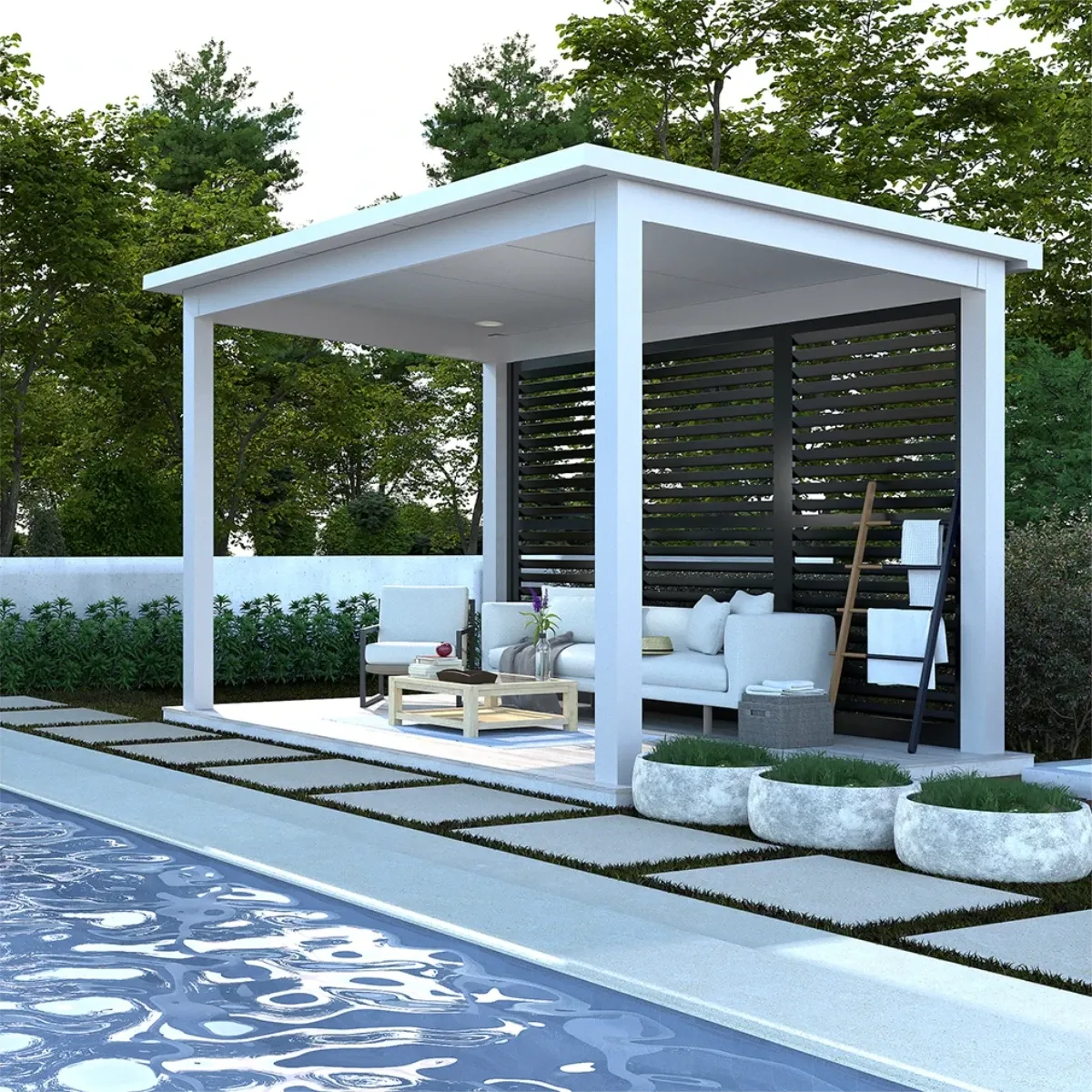 Freestanding marine grade patio built for coastal conditions