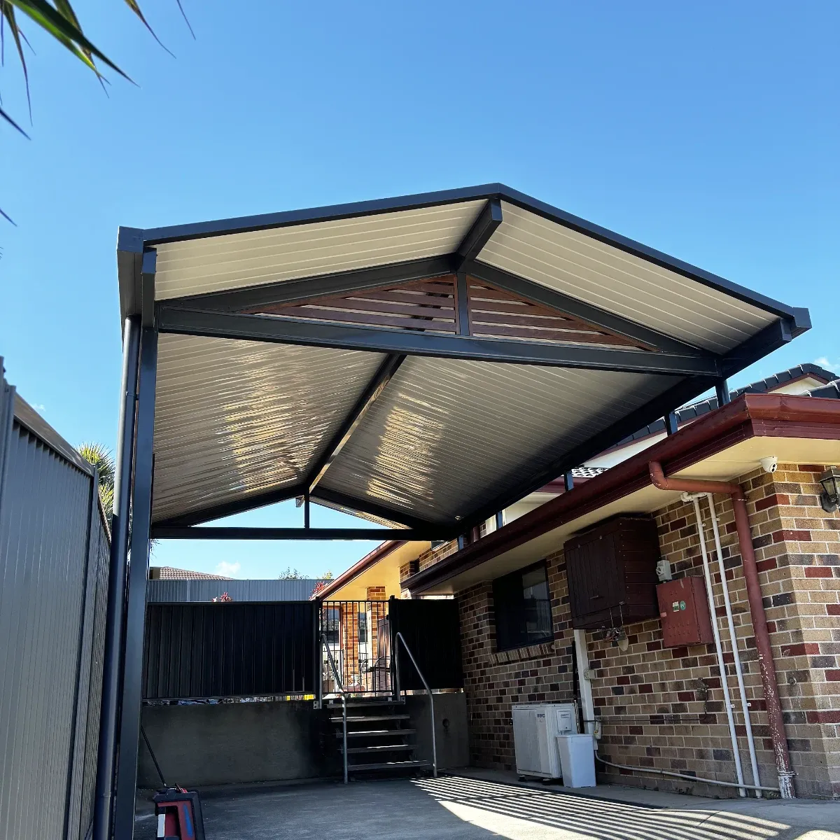 Gable carport built for a Sunshine Coast home
